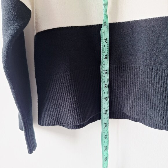 MANGO Oversized striped sweater - Black and White - Picture 9 of 10